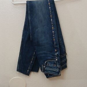 Embellished Blue Skinny Jeans